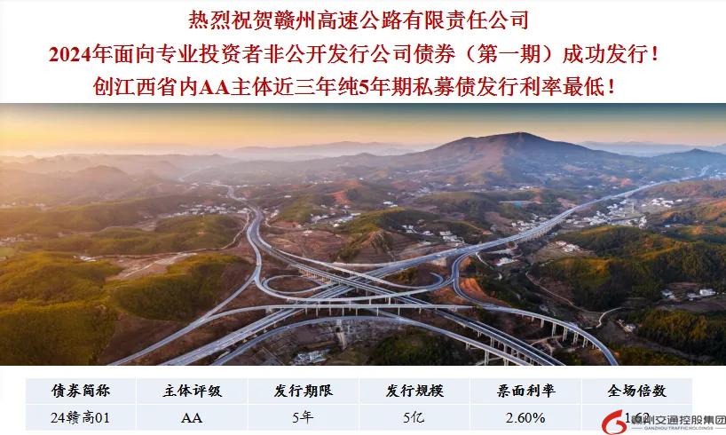 喜報(bào)！贛州交控集團(tuán)接連在資本市場(chǎng)發(fā)行債券成功！